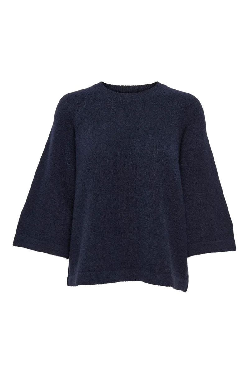 Only - Onlsimoni 3/4 Pullover Knt - 4942679 Night Sky Melange