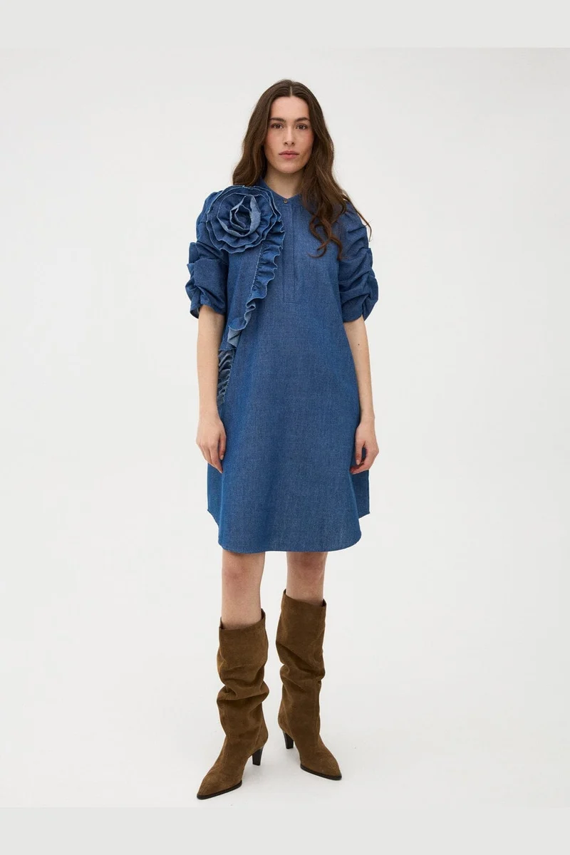 Gossia - Miljago Jo Dress G3388 - Denim Chambrey