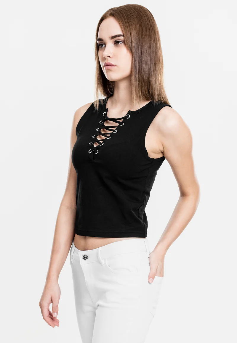UC Lace Up Cropped Top
