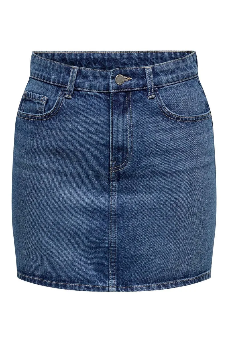 Only - Onlmatilda Short Skirt Pim Moch - 4797718 Medium Blue Denim