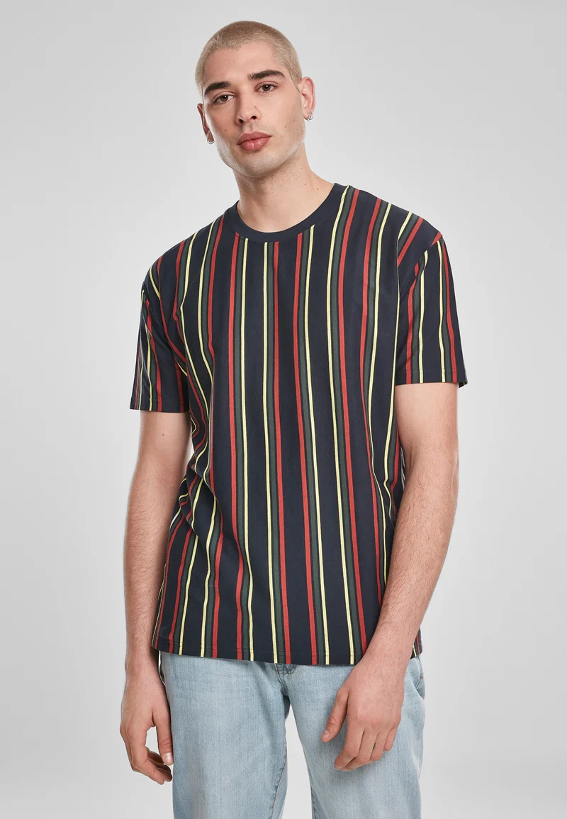 UC Printed Oversized Retro Stripe Tee