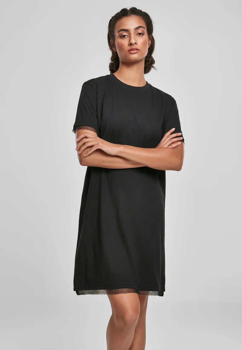 UC Boxy Lace Hem Tee Dress