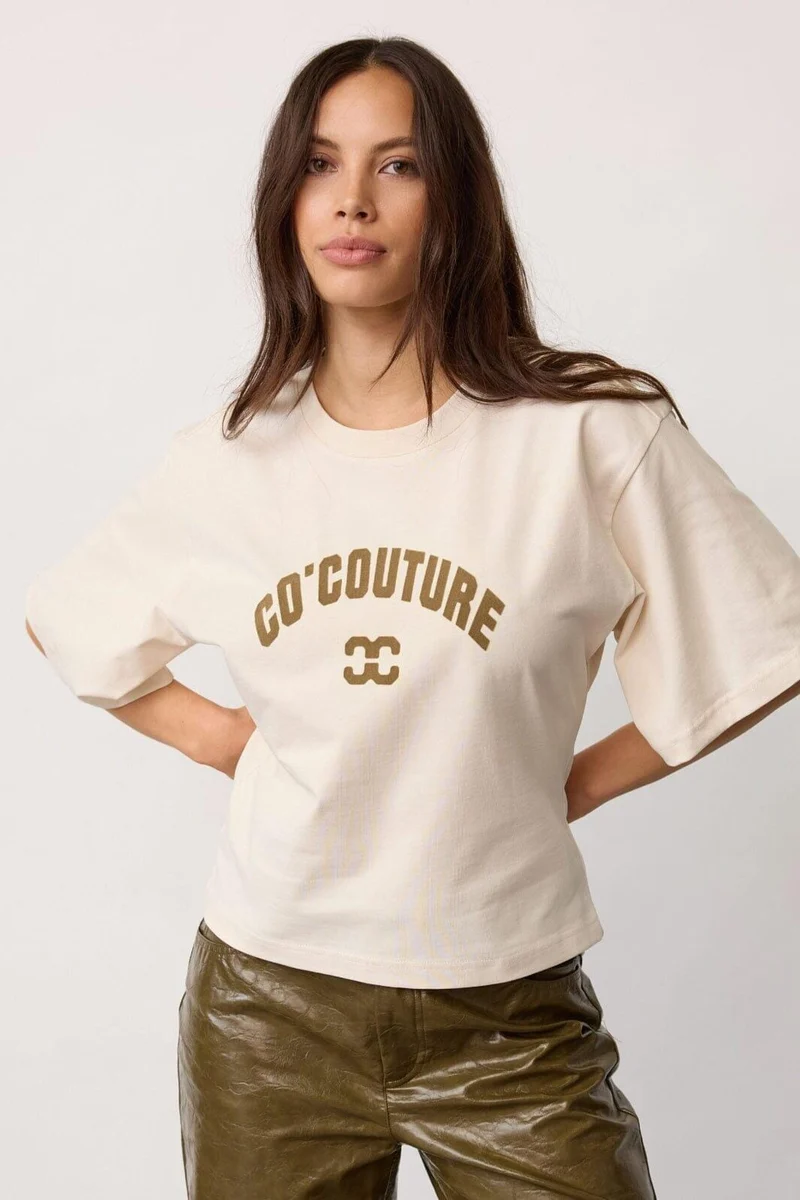 Co´Couture - 43013 Zengacc Tee O-Neck 500108 - 10040 - Pearl - Olive