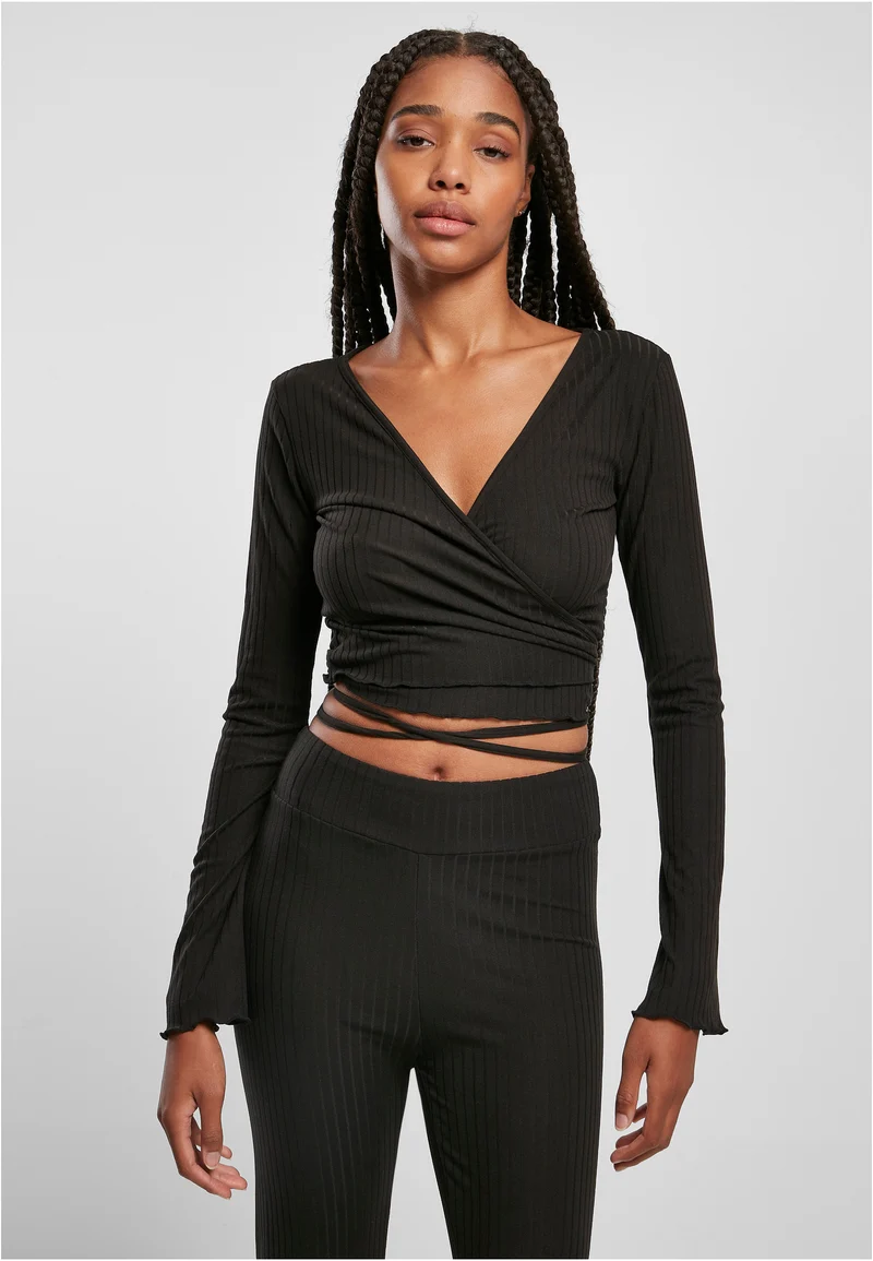UC Cropped Rib Wrapped Longsleeve