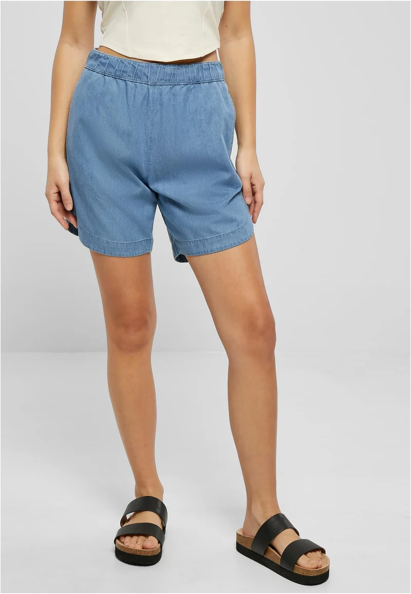 UC Light Denim Shorts Skyblue Washed