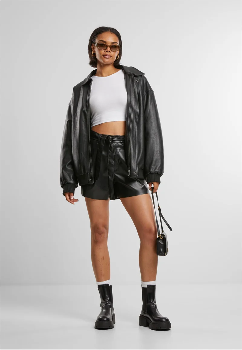 UC Synthetic Leather Shorts