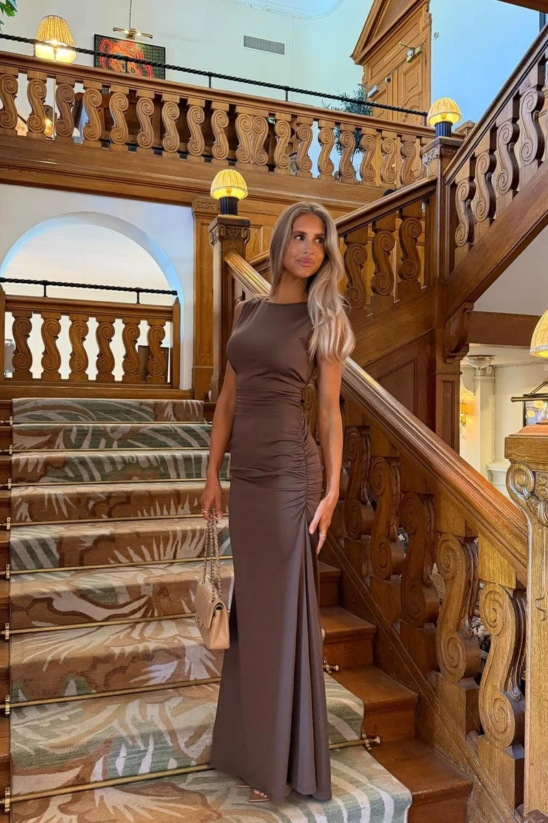 BYIC - Annaic Maxi Dress A25330 - Dark Brown