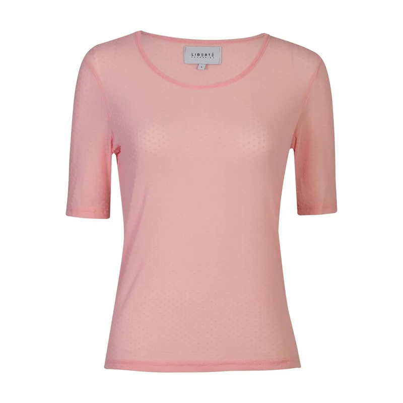 Liberte - Mesh Ss Tshirt, Dot 22011 - Rose