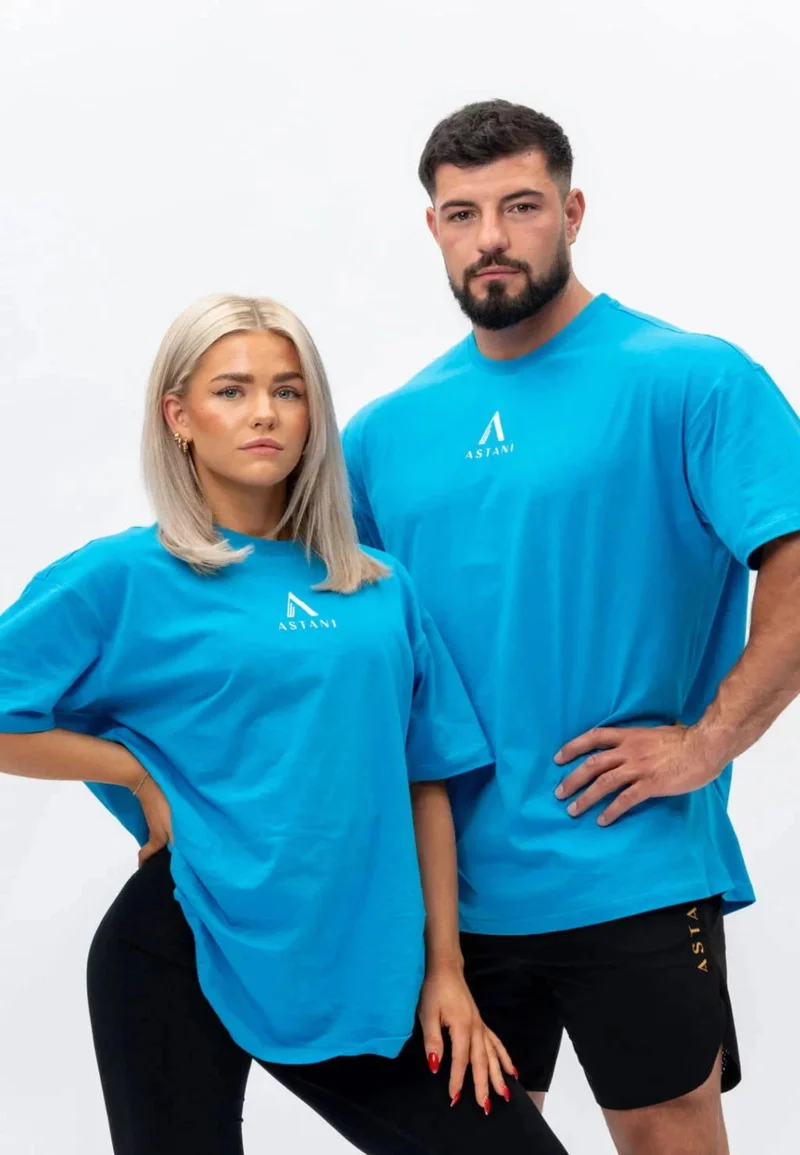 A AMPIO Oversize T Shirt - Blue