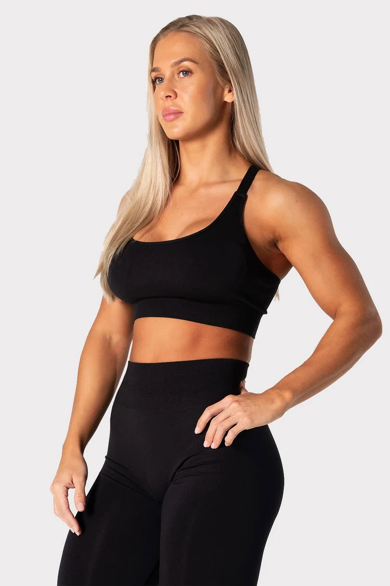 R Prime Scrunch Top - Black