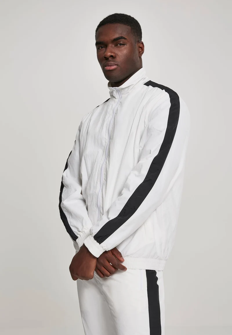UC Striped Sleeve Crinkle Track Jacket