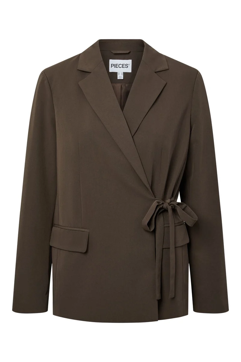 Pieces - Pcemy Blazer W. Tie Detail - 5134697 Turkish Coffee
