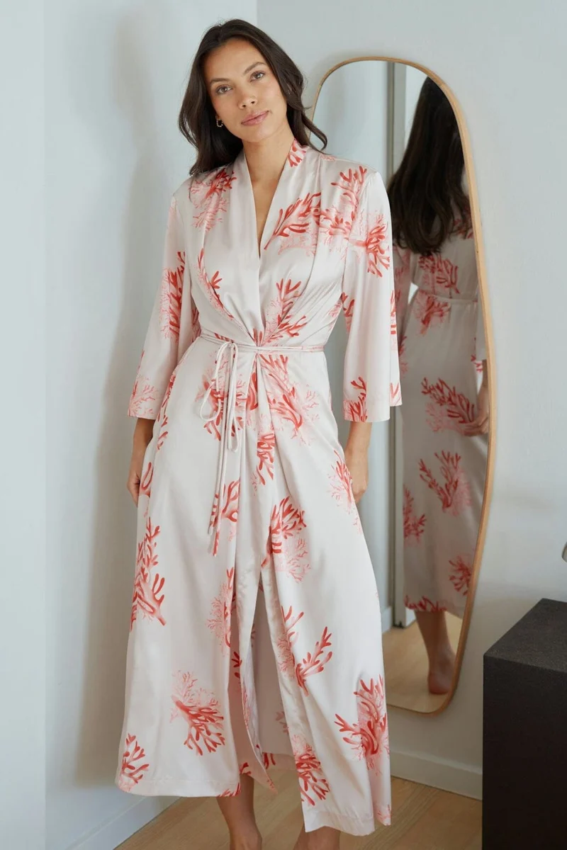 Neo Noir - Shane Wrap Dress 165272 - 163 - Coral