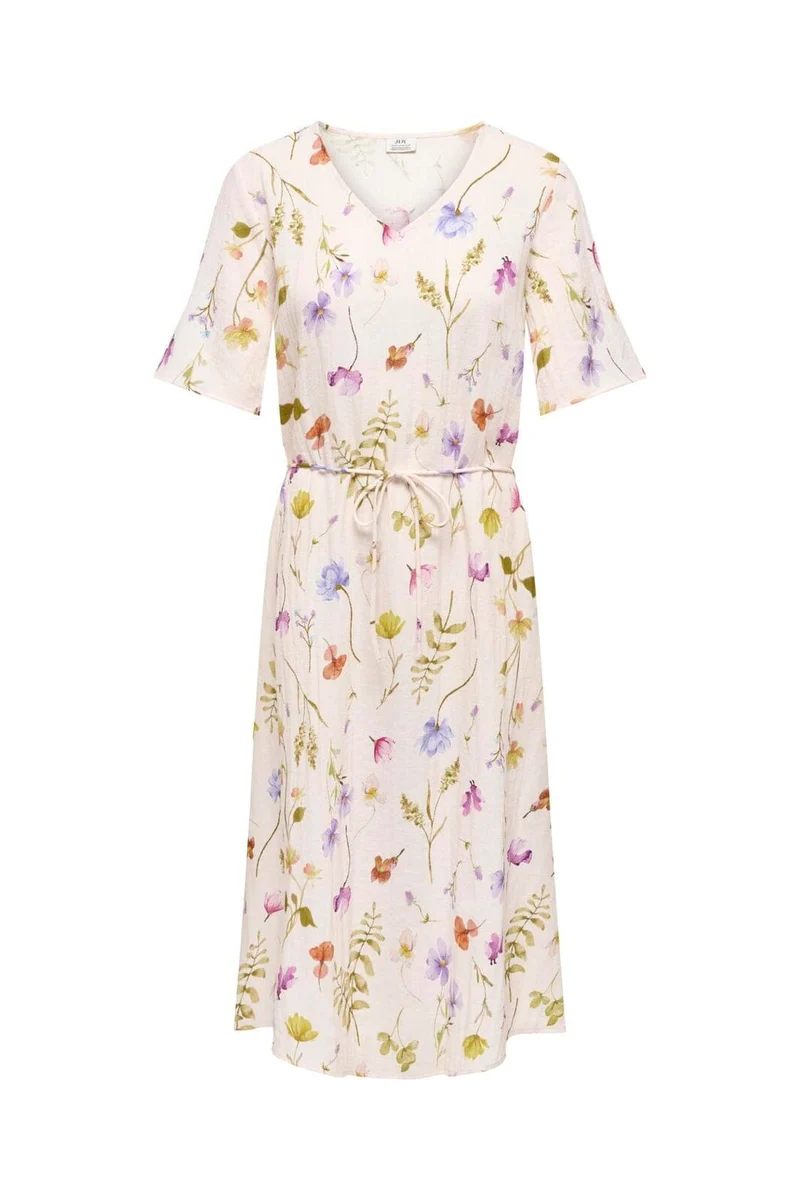 JDY - Jdyviola Life 2/4 Midi Dress - 4893946 Pristine Garden Flower