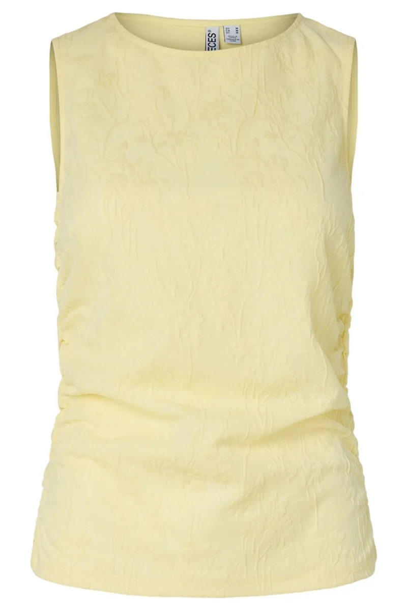 Pieces - Pcallo Sl O-Neck Top Pp - 5048909 French Vanilla