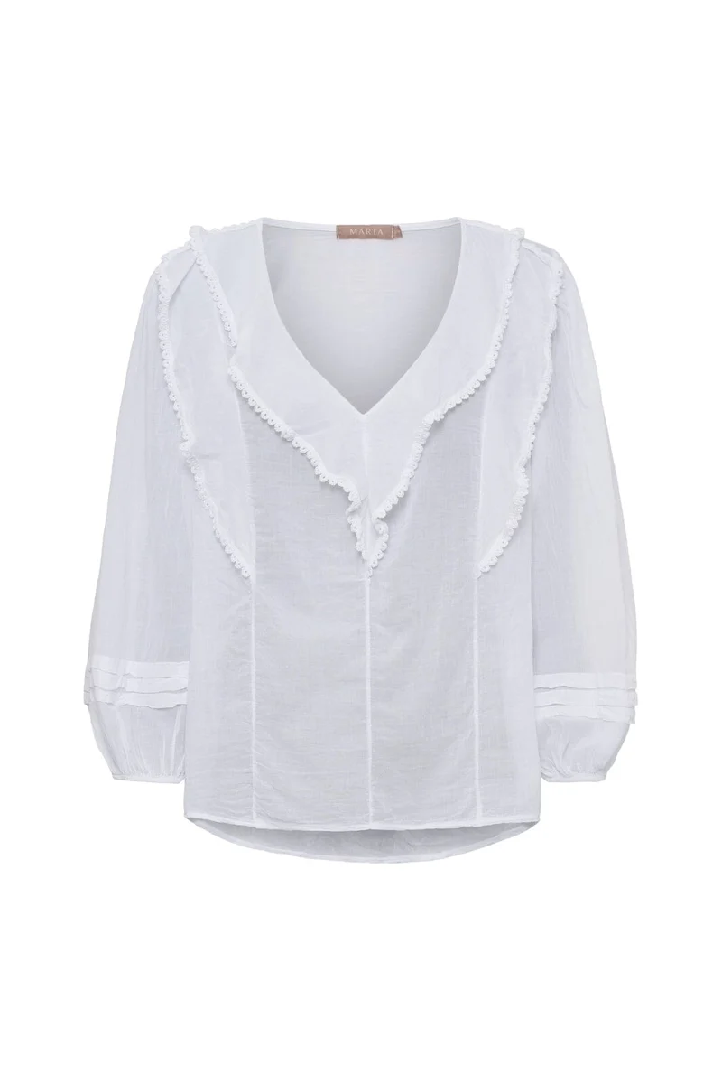 Marta Du Chateau - Mdcrosamaria Blouse TC68179 - White