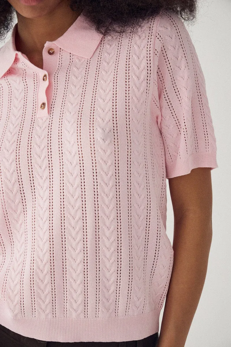 Noella - N-Mecca Knit Polo 15830001 - 1279 - Baby Pink