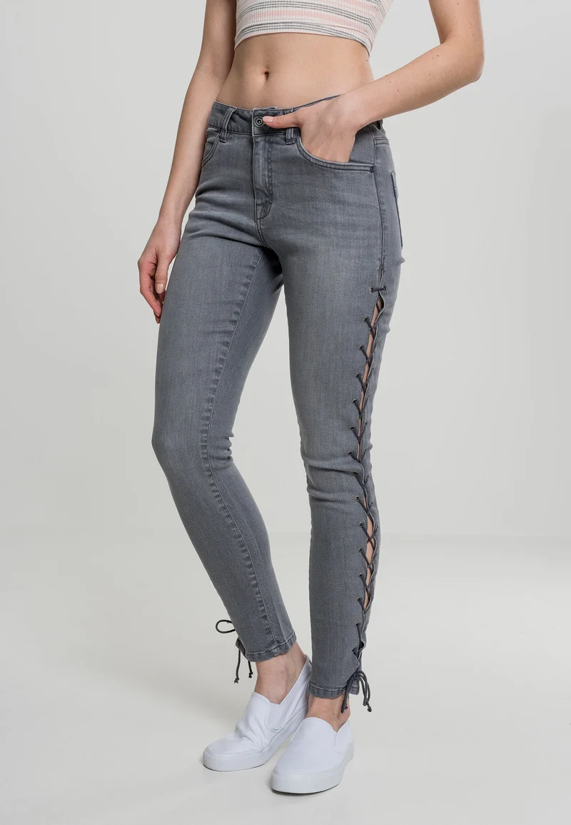 UC Denim Lace Up Skinny Pants