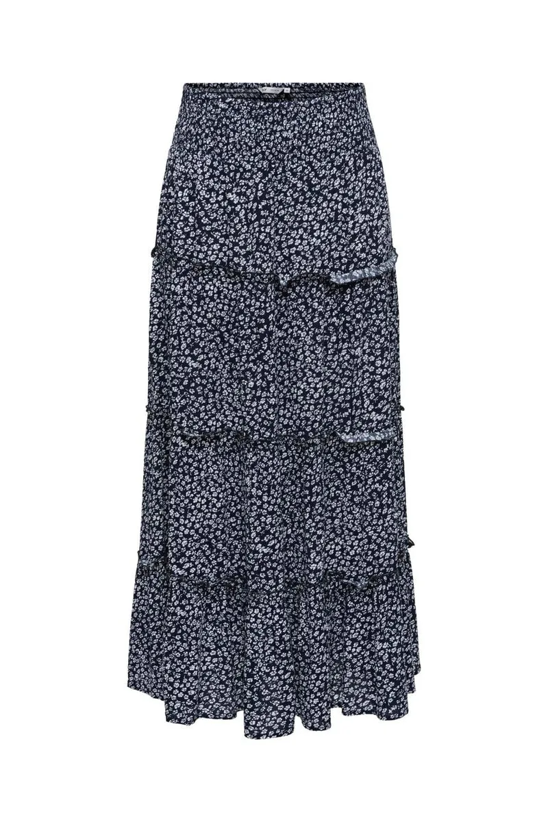 Only - Onlfernanda Life Layred Long Skirt - 5022849 Night Sky Fernanda Flower