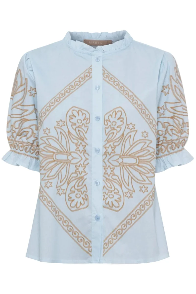 Marta Du Chateau - Mdcanabella Shirt 8119 - Celeste6975Tpg