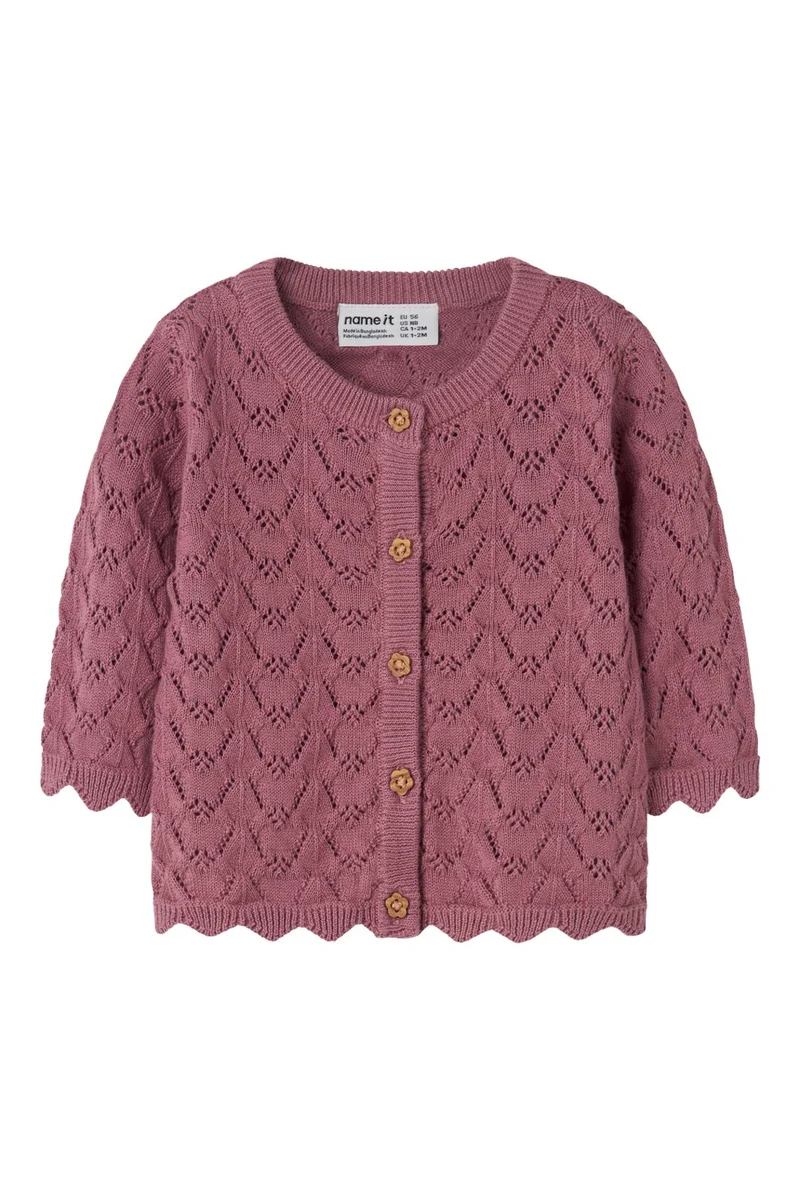 Name It - Nbfharriet Ls Knit Card - 5000030 Mesa Rose