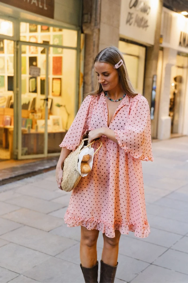 Molly&My x Julie Elsebeth - Linea Dress - Pink Dots