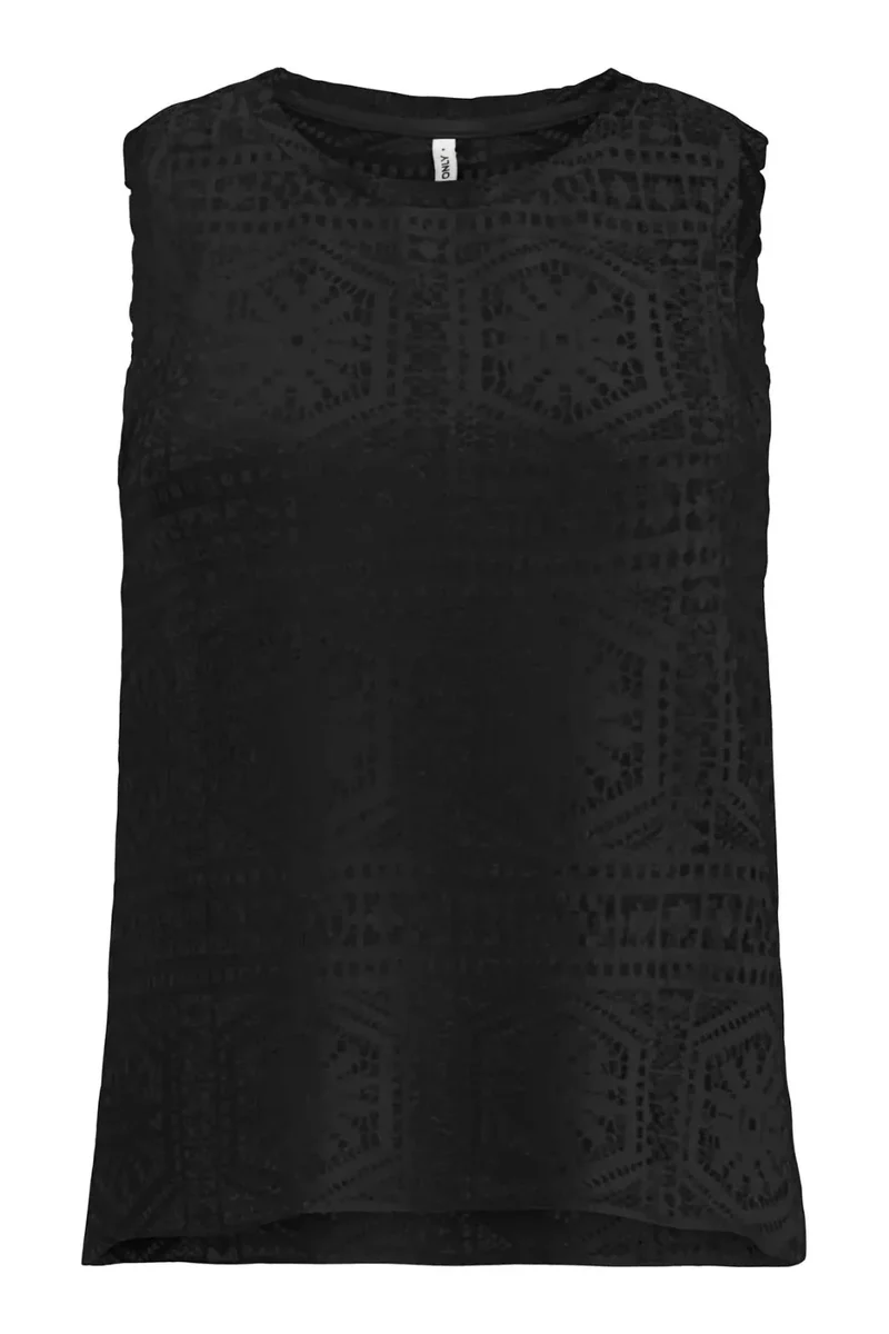 Only - Onllian Lace Tank Top - 5044905 Black