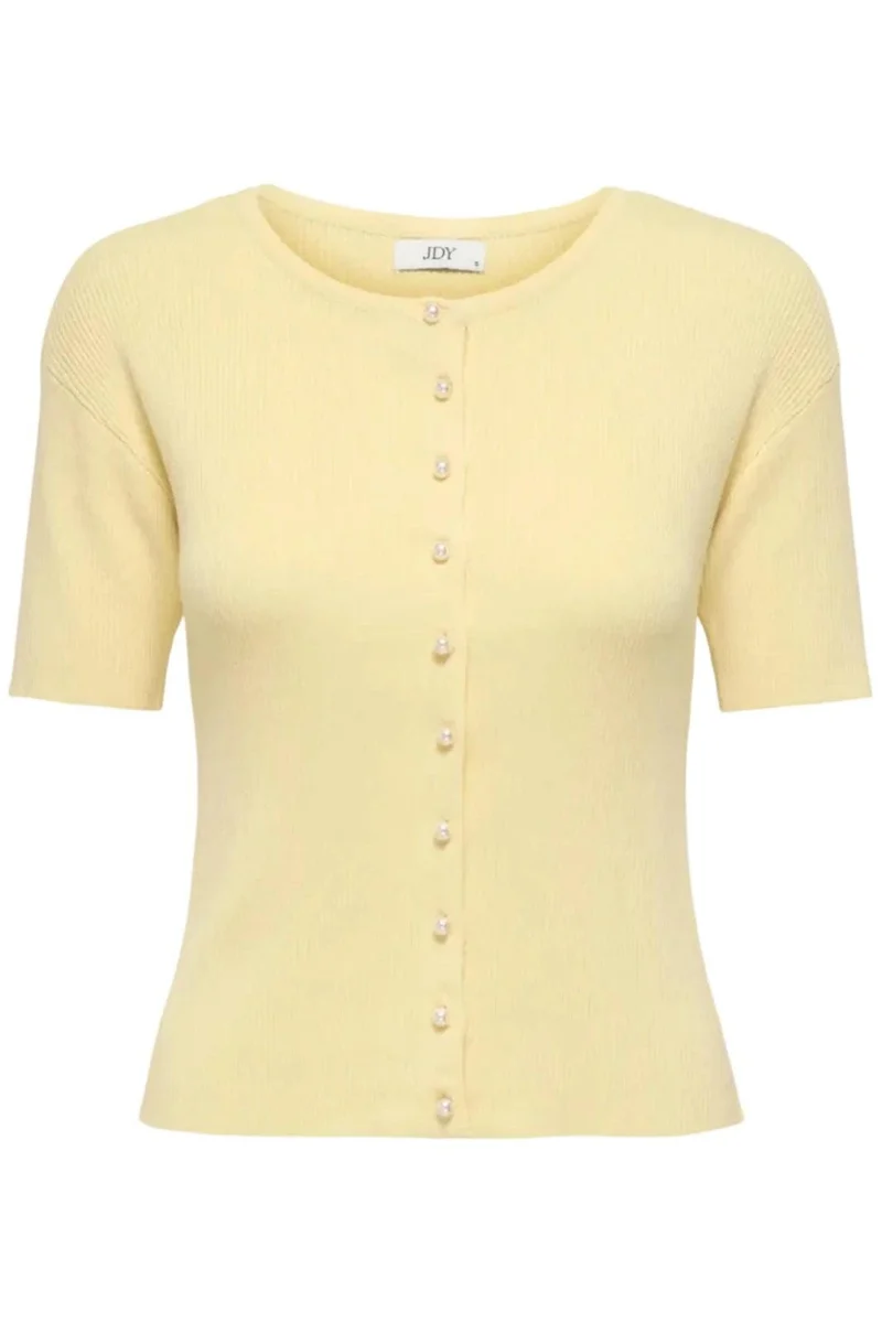 JDY - Jdygaby 2/4 O-Neck Pearl Cardigan Knt - 4968489 Double Cream