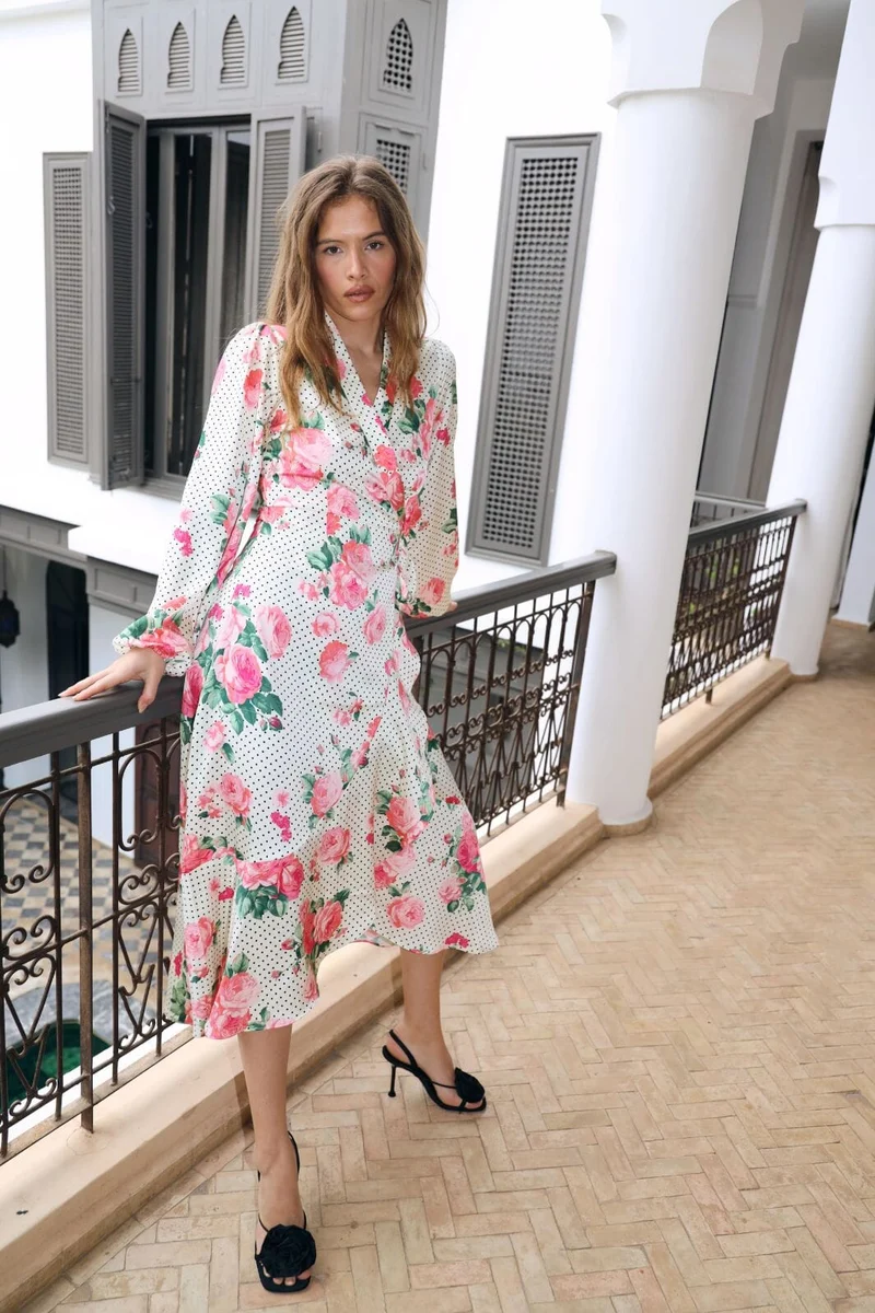 Cras - Lara Dress C489 - Polka Rose