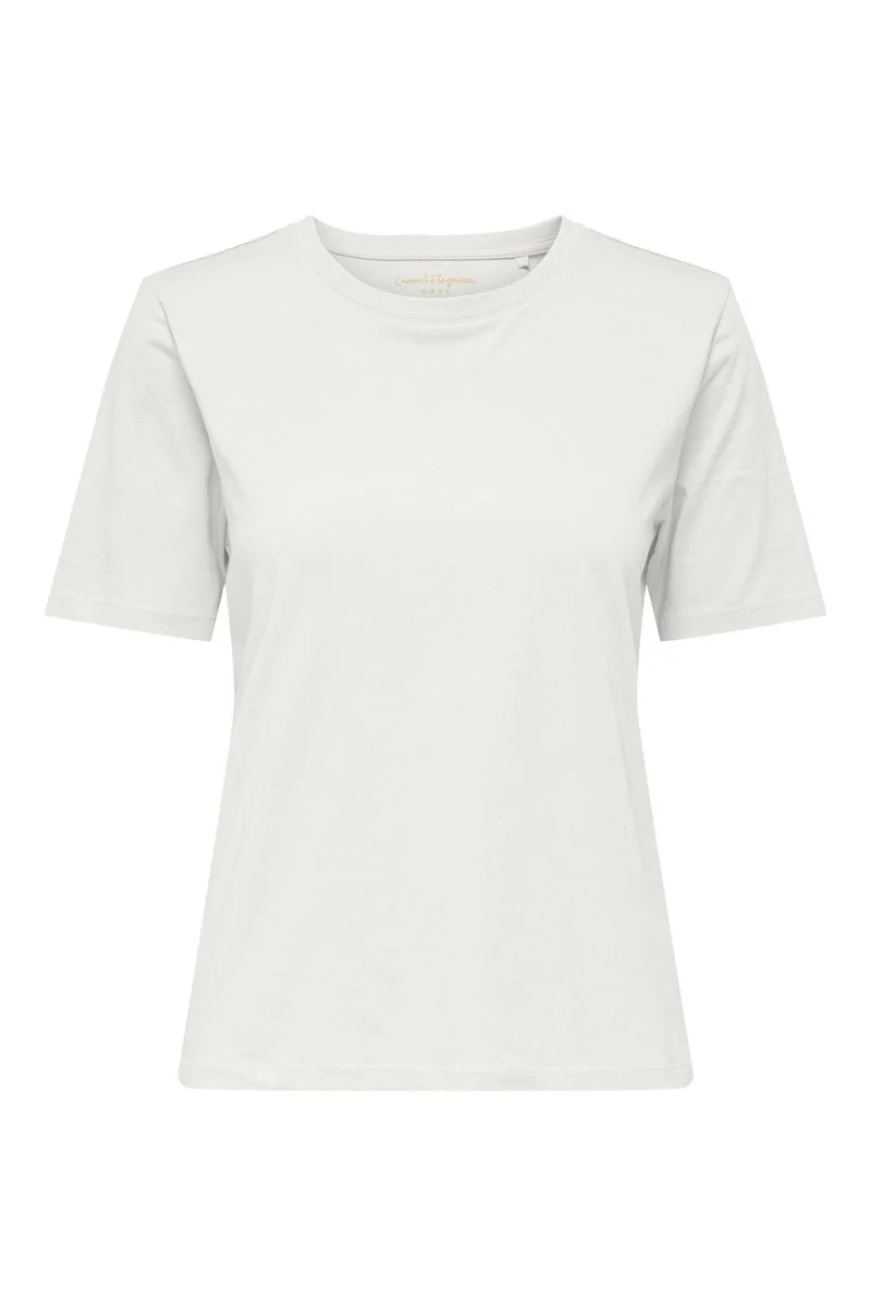 Only - Onlhappy S/S O-Neck Tee Pr - 5065221 Cloud Dancer