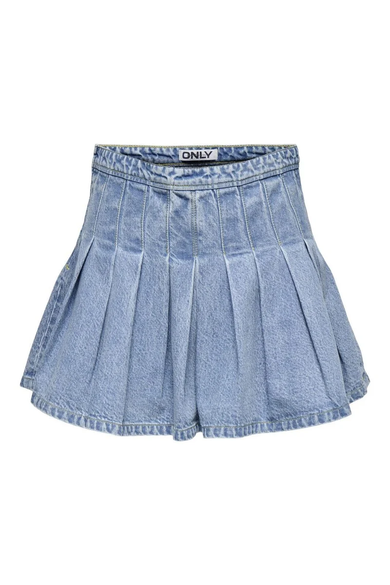 Only - Onljean Pleat Skirt - 4858010 Medium Blue Denim