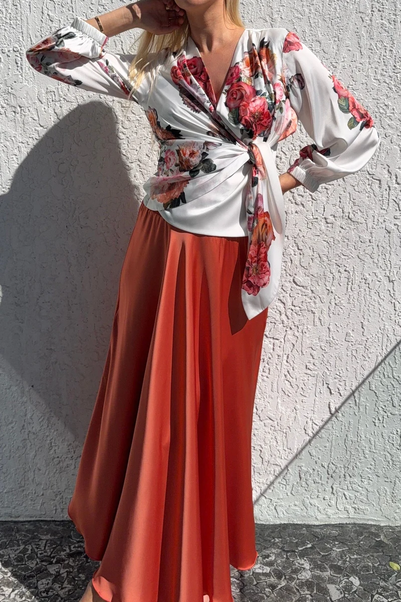 Karmamia - Elena Blouse 2366 - Fiori Blanc