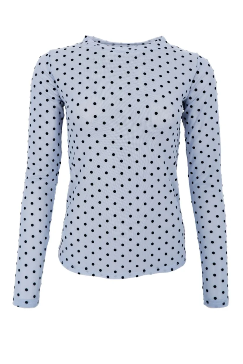Black Colour - Bcjennie Dotted Mesh Blouse 40611 - Shirts - Jeans Blue