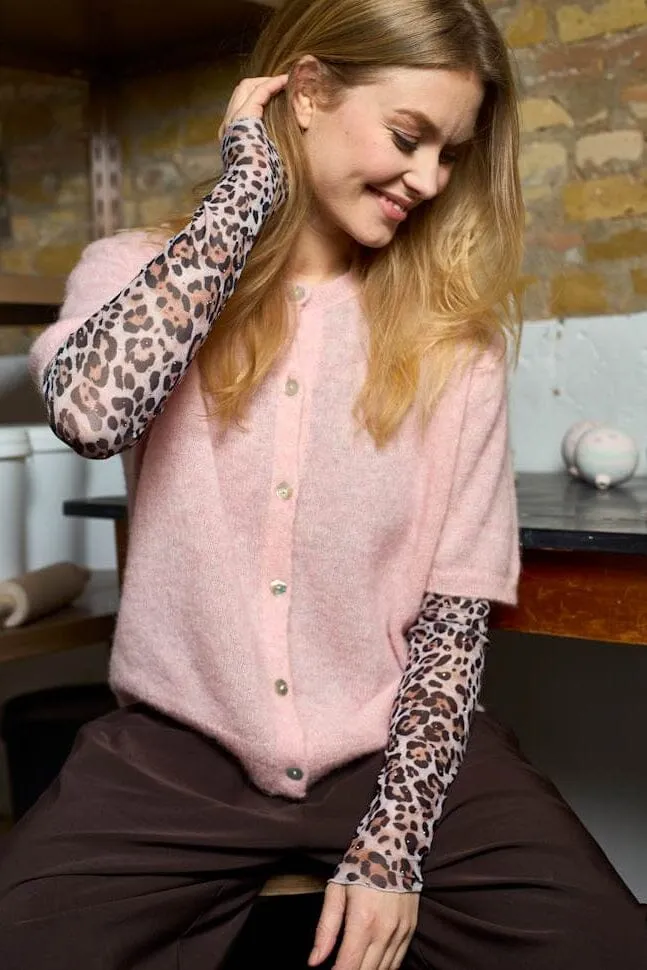 Black Colour - Bcdell Ss Cardigan 1253 - Rose