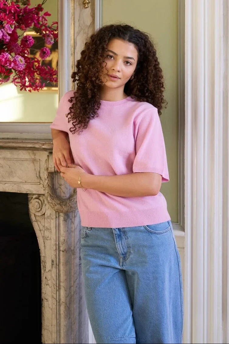 Neo Noir - Missy Knit Tee 161927 - 754 - Light Pink