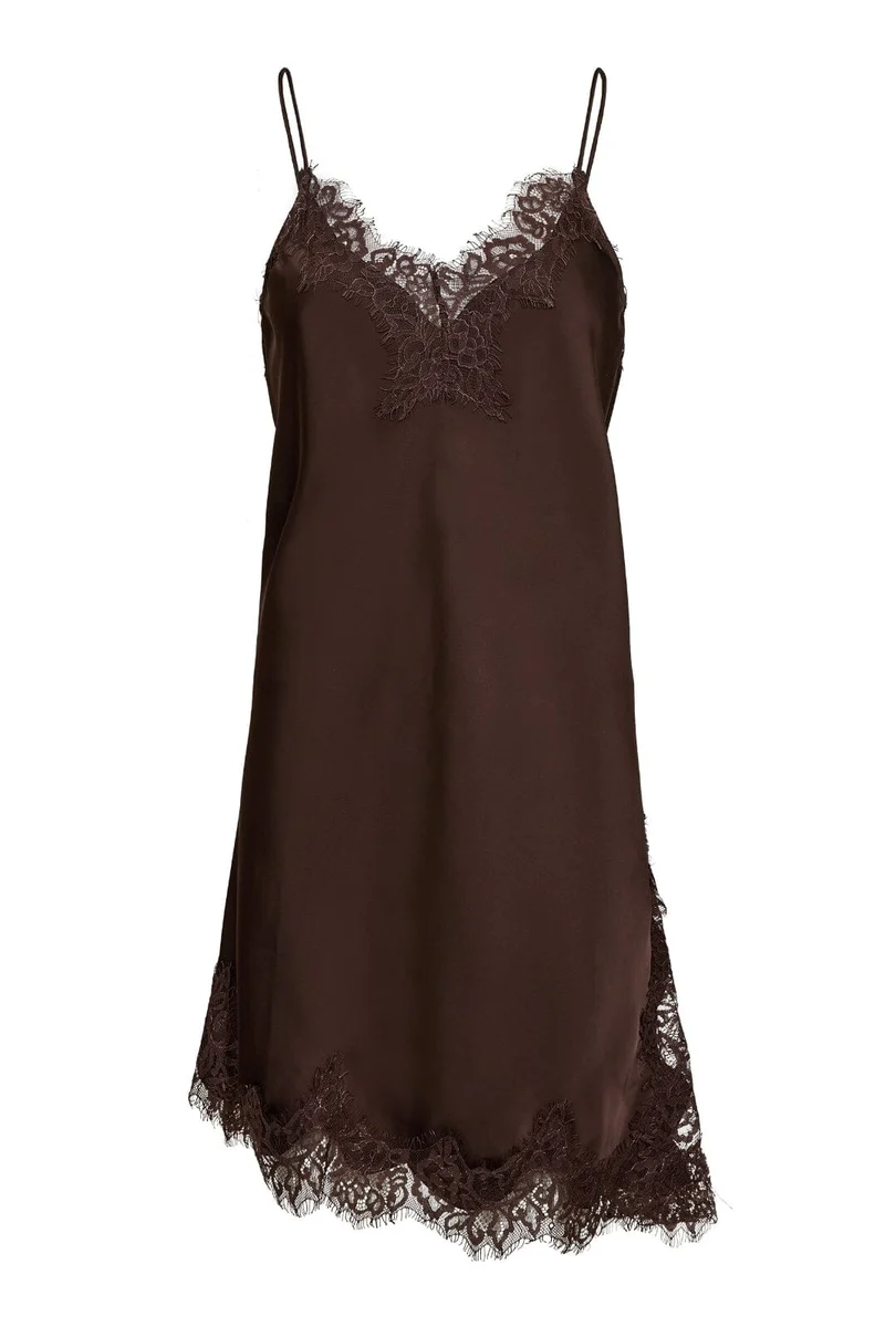 Haute L'Amitié - Naomi Asym Lingerie Dress HL10547 - Mocca