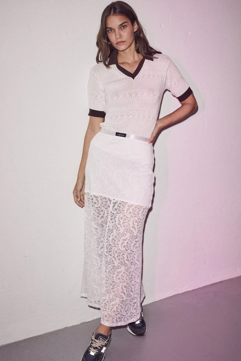 Haute L'Amitié - Summer Lace Skirt HL10133 - White