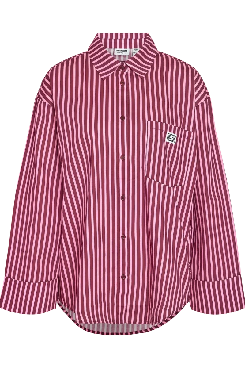 Noisy May - Nmfrida L/S Button Shirt Box - 5089193 Delicioso Begonia Pink