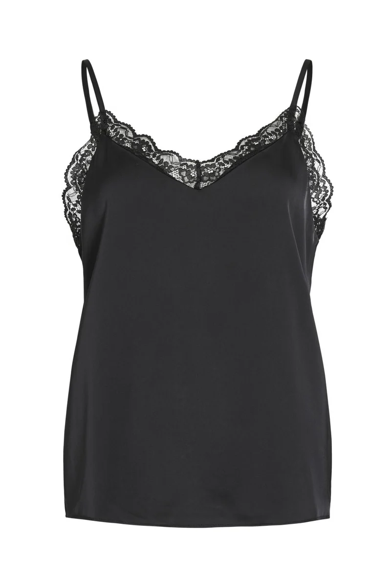 Vila - Vienna Ravenna Lace Singlet - 5062447 Black Beauty