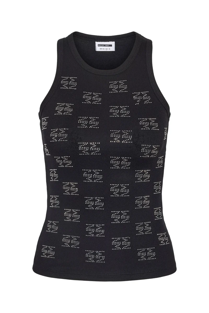 Noisy May - Nmtammie S/L Simili Tank Top - 4892751 Black Nm Simili