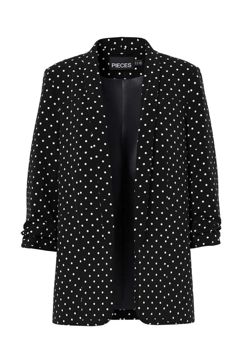 Pieces - Pcbosella 3/4 Printed Blazer - 4881492 Black New Dot