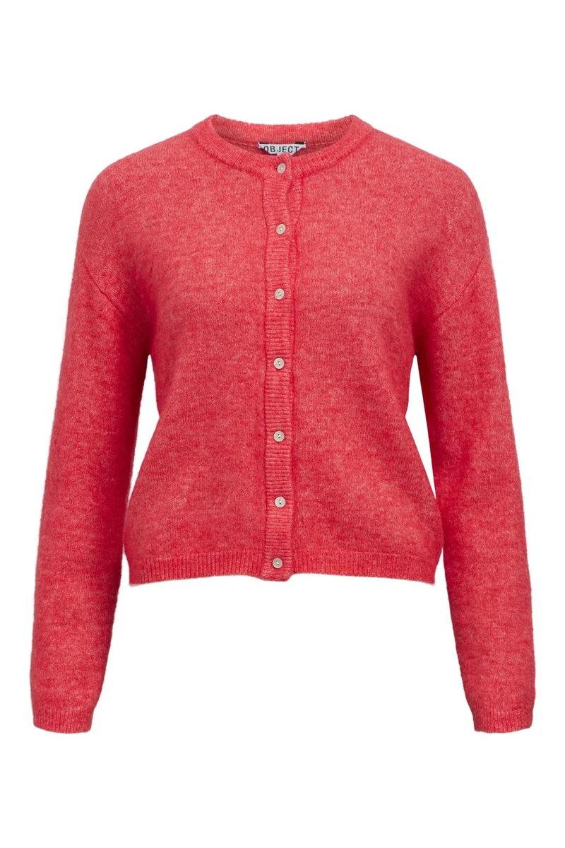 Object - Objagate L/S Re Knit Cardigan - 4912211 Poinsettia Melange