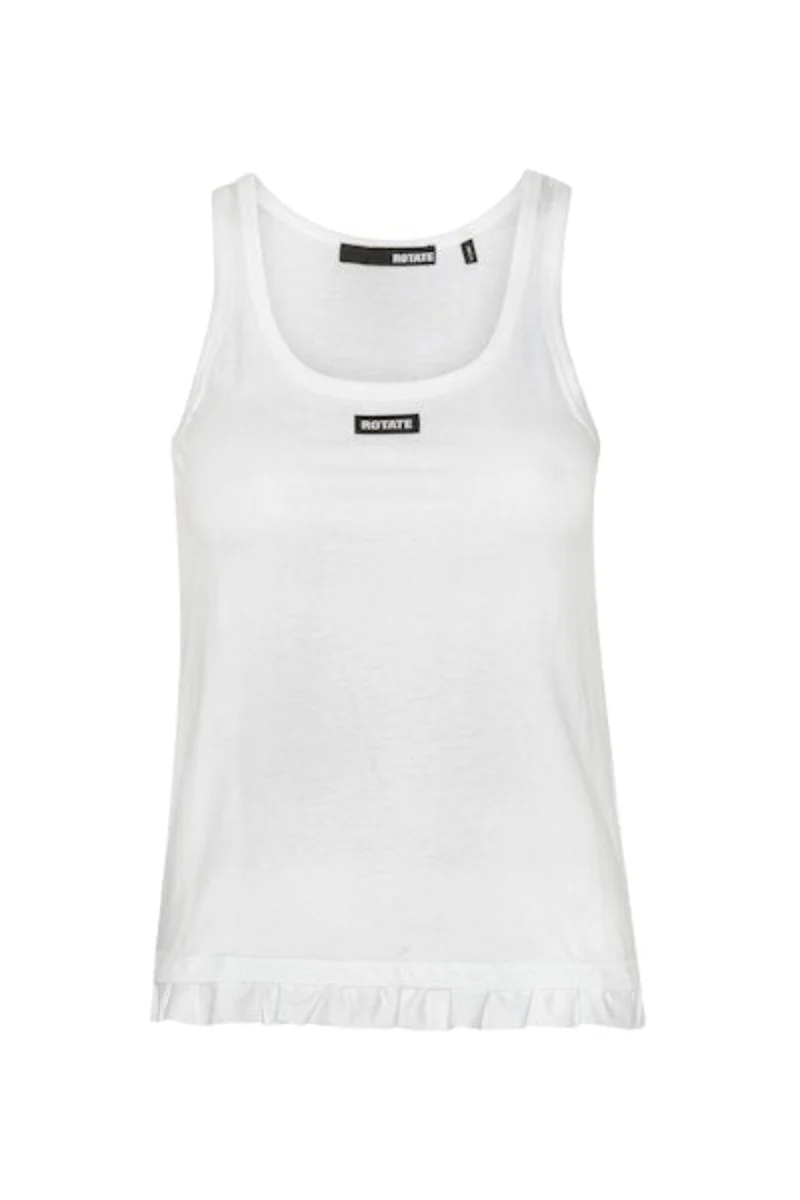 Rotate - Ruffle Hem Tank Top 115281400 - 400 Bright White