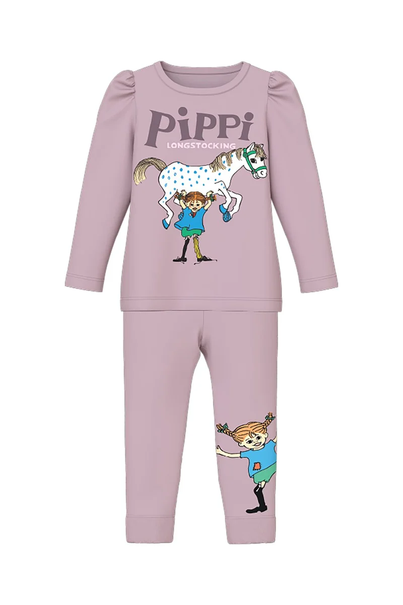 Name It - Nmfsoleim Pippi Ls Nightset Sky - 4978191 Keepsake Lilac