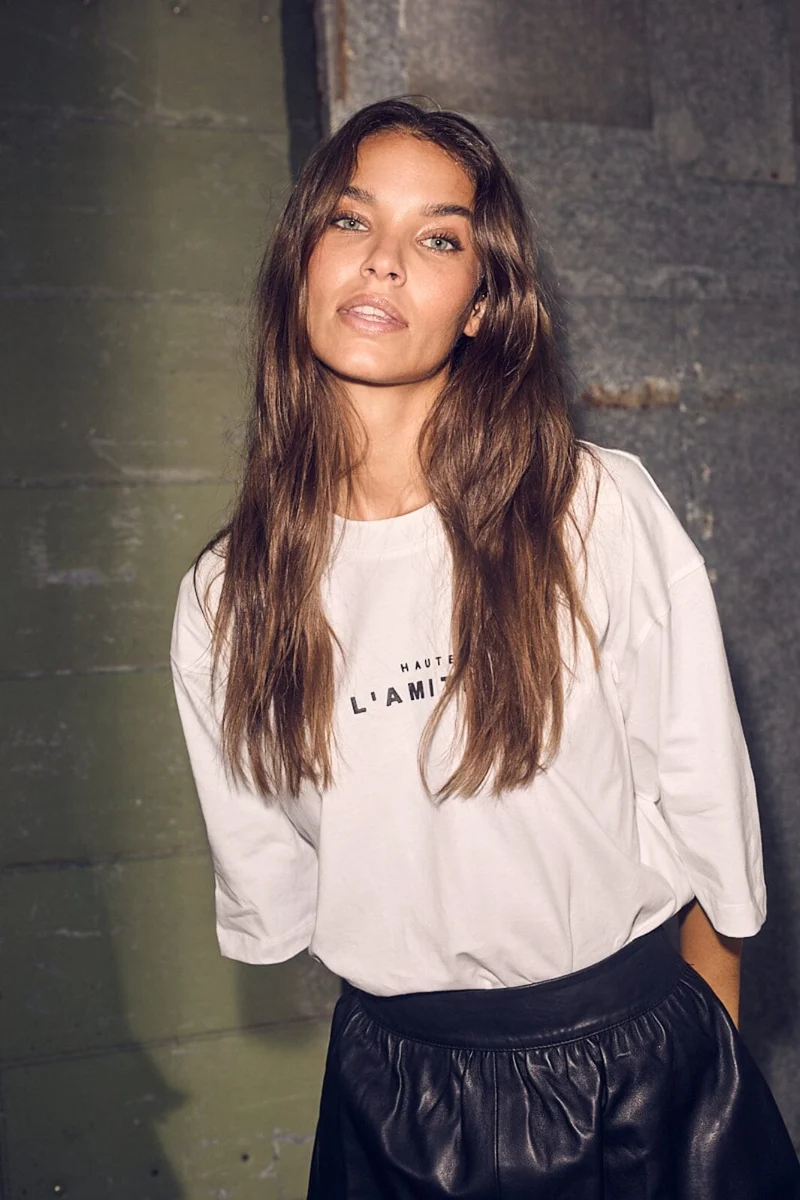 Haute L'Amitié - Crew Rub Print Tee HL10385 - White