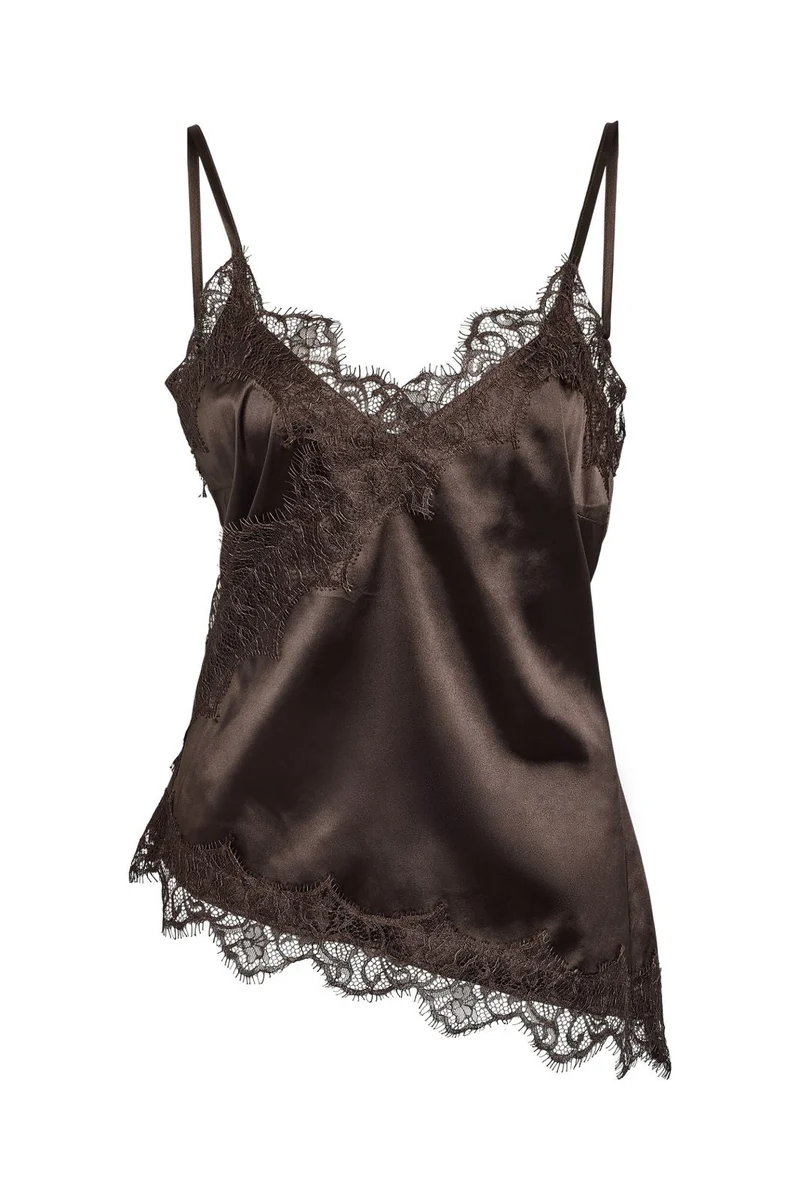 Noisy May - Nmsofie S/L Satin Top - 5079330 Chocolate Brown