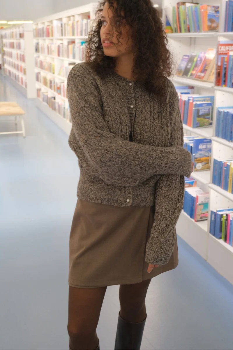 Modström - Pammiemd Cardigan 58633 - 12040 - Brown Speckle Melange