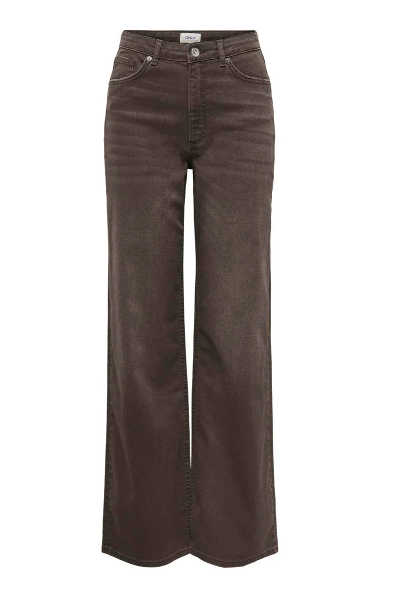 Only - Onljuicy Wide Leg Brown Dot - 4982454 Dark Brown Denim