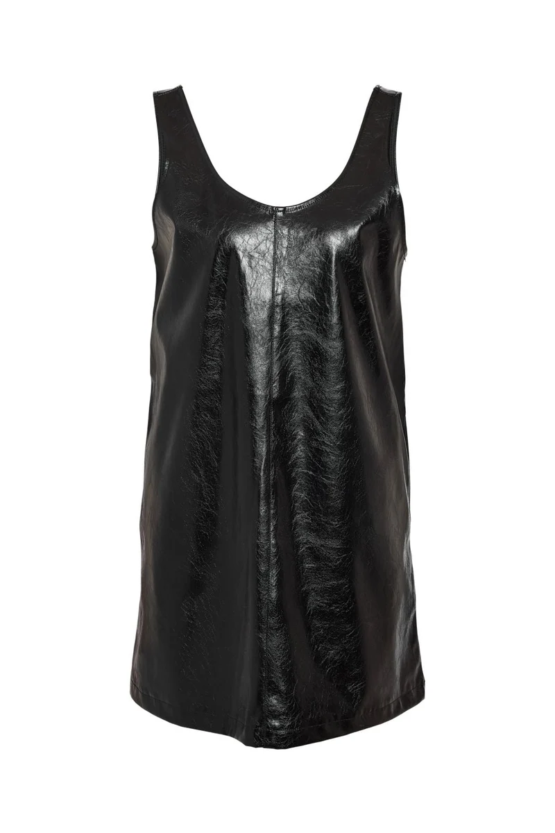 Noisy May - Nmkane Pinafore Vinyl Dress - 4805774 Black