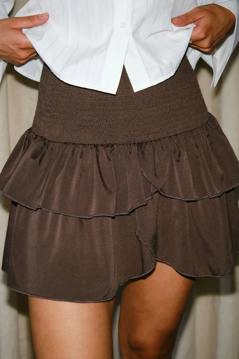 Neo Noir - Carin Skirt 158315 - 676 - Dark Brown